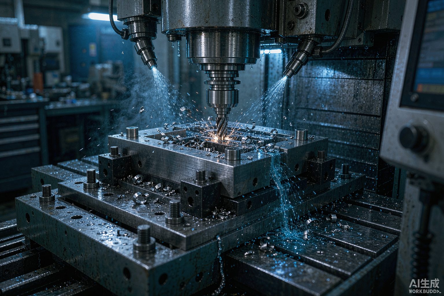 精密模具加工车间,CNC 加工中心